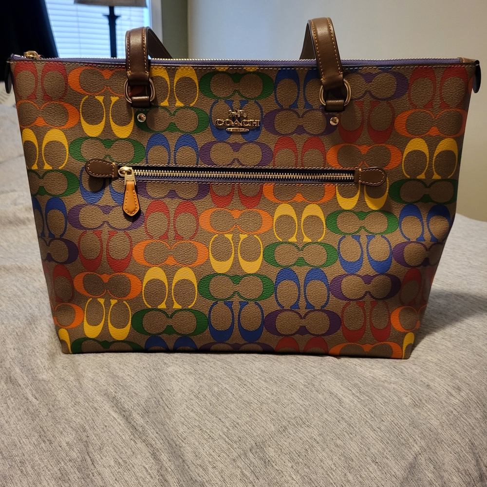Coach Multicolor Signature Tote Bag
